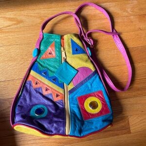 Vintage leather Geometric Women's Bag